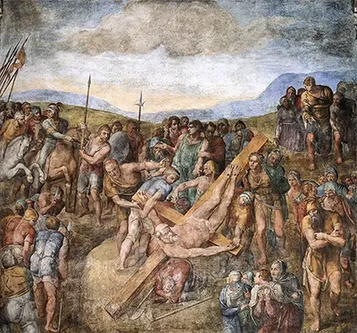 Crucifixión de San Pedro Miguel Ángel